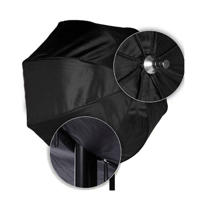 120cm / 47.2in Draagbare Achthoekige Softbox Paraplu Brolly Reflector voor Speedlight black