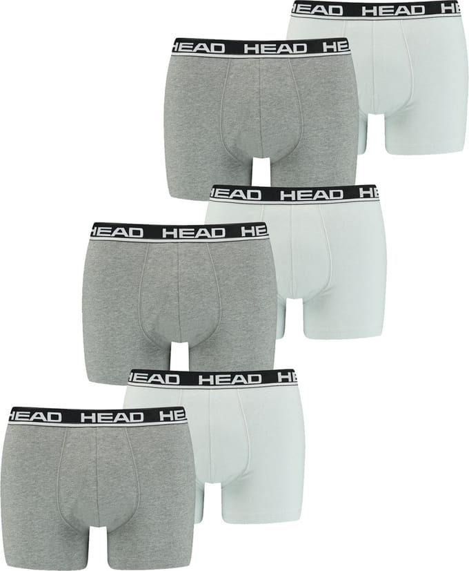 HEAD Heren Boxershorts HEAD BASIC BOXER 6er Pack Grijs S