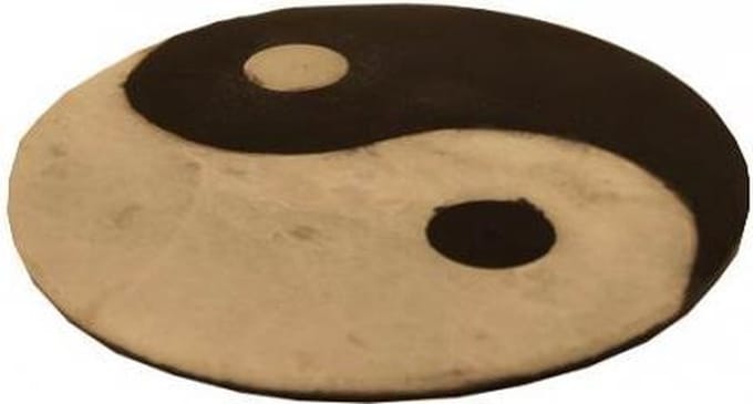 Wierookbrander Yin Yang zeepsteen - 10 cm - (1st.)  - S