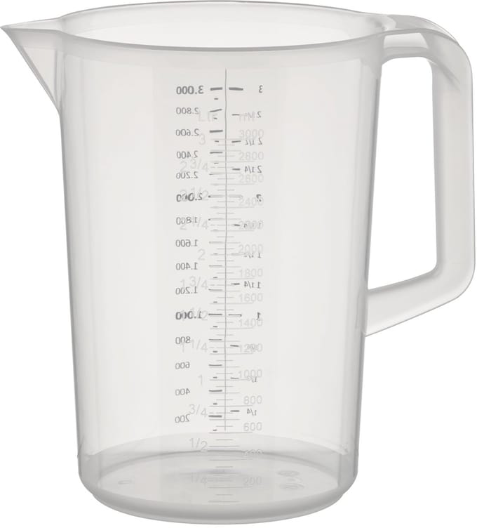 APS Maatbeker - Mengbeker - Vaatwasserbestendig - Kunststof - 3 Liter - Voor Horeca - Voor Buffet