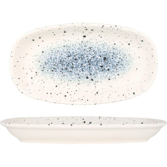 Rinart Serveerschaal - Splash - Porselein - 25x15 cm - set van 2