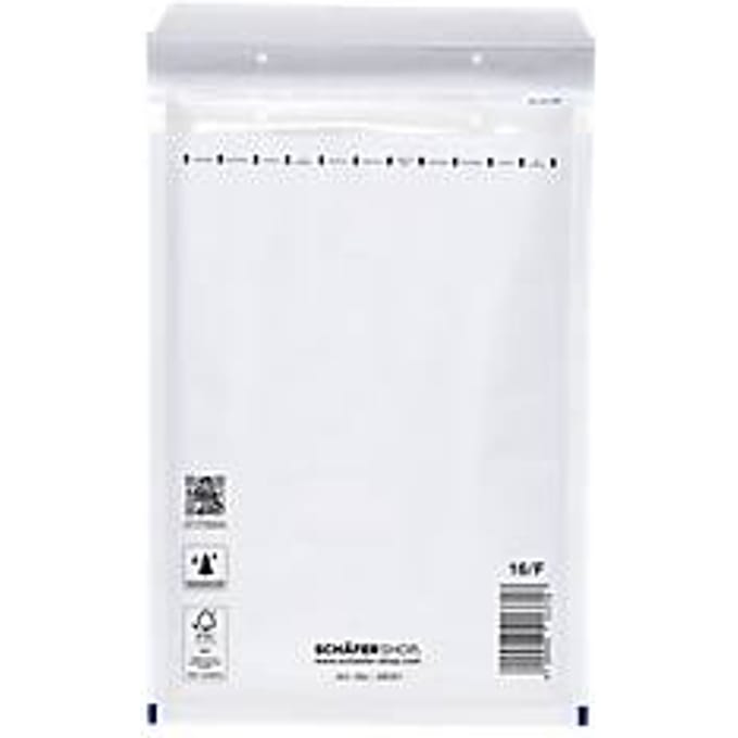 Schäfer Shop Pure Luchtkussenenveloppen,220 x 340 mm, wit, 10 stuks