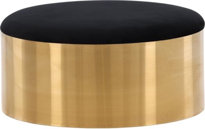 Svea - Finn poef - velvet - ø75 cm - goud