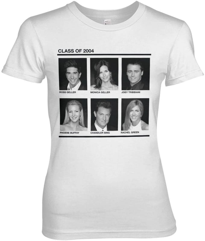 Friends Dames Class Of 2004 Girly T-shirt WB-5-FRND003-H90-10