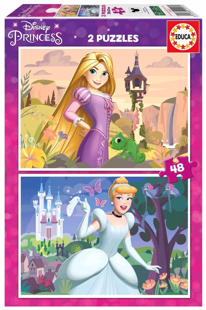Educa Puzzel 2 x 48 Stukjes - Tangled / Assepoester