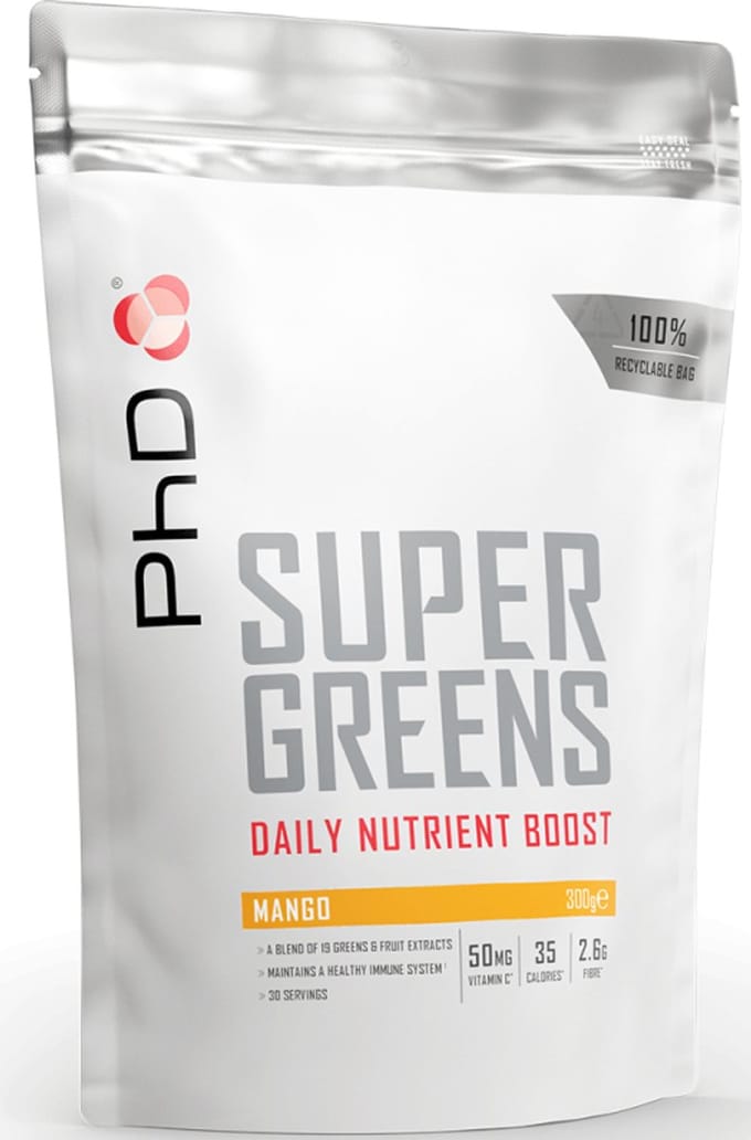 PhD Super Greens (300g) Mango - Functionele voeding - Supervoeding