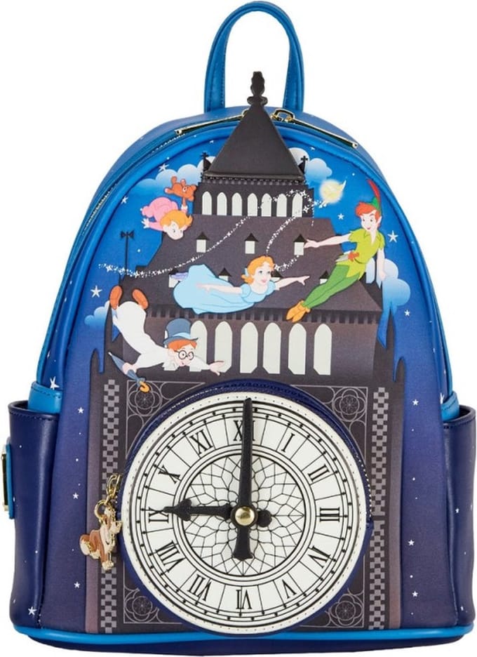 Disney Peter Pan Glow Clock – Loungefly Mini Rugzak – Glow‑in‑the‑Dark Collectors Backpack