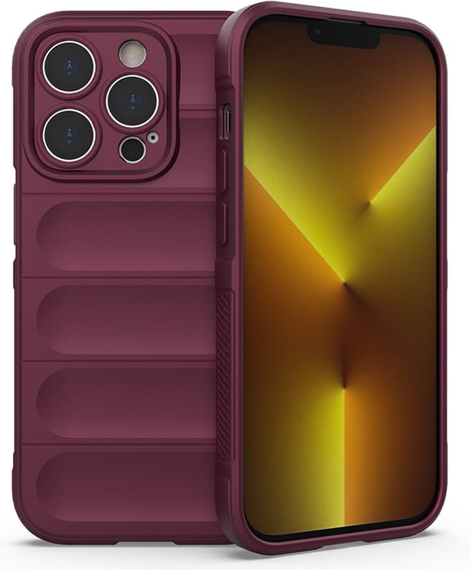 MobyDefend Hoesje - Geschikt voor iPhone 14 Pro - TPU Gripcase - Paars