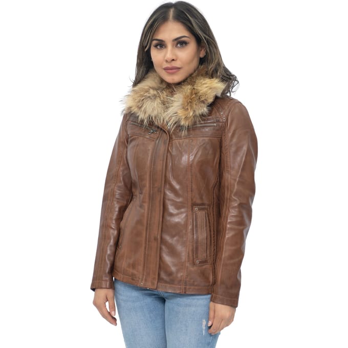 Dames leren parkerjack-Arvada