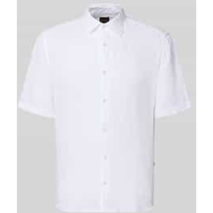 regular fit linnen overhemd met korte mouw model 'RASH_2_M'