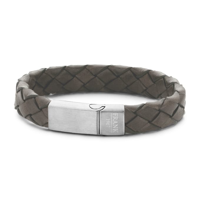 Frank 1967 bracelet brown leather 21cm ips