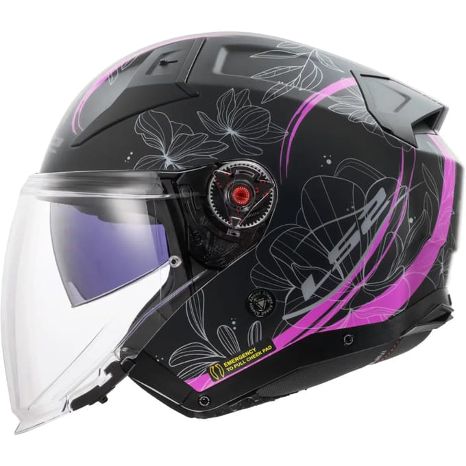 LS2 OF603 Infinity II Lotus Mat Roze Jethelm - Helm