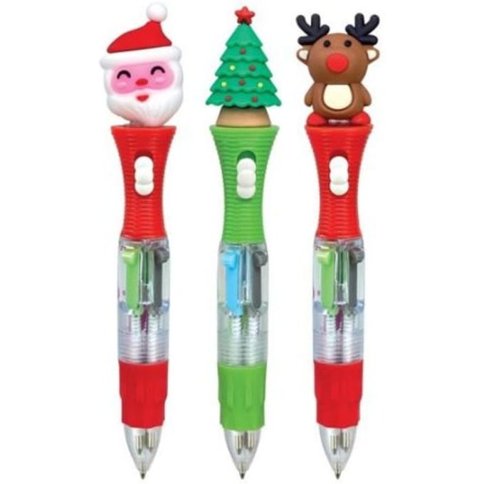 Kerst 4 kleurenpen led 3 assorti