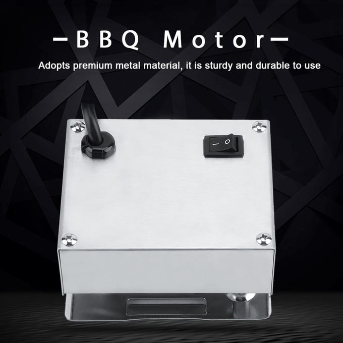 Solide Constructie BBQ Braadspit Grill Motor Rotator Barbecue Gereedschap AC white