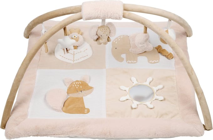 Nattou FLO, ERNEST & OLI Rechthoekig Speeltapijt met bogen - 80 cm - Beige