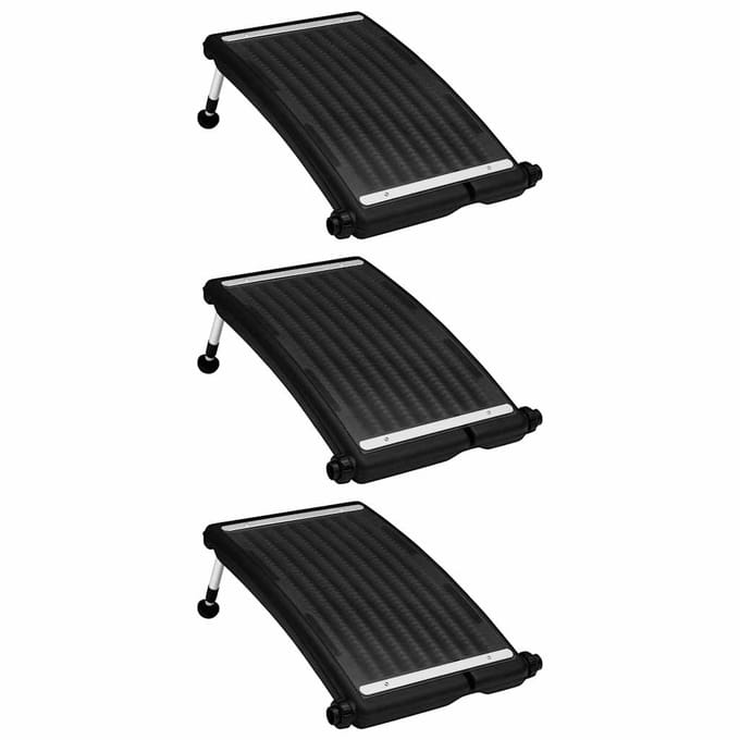 Panneaux Chauffants Solaires Courbés pour Piscine 3 pièces 72,5 x 46 cm