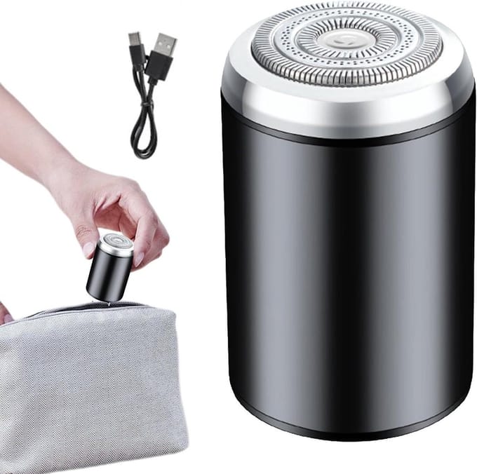 Elektrisch Scheerapparaat - Mini Trimmer - Snel Scheren - Dubbele Ring Net - 5.8 x 3.8 cm - Zilver