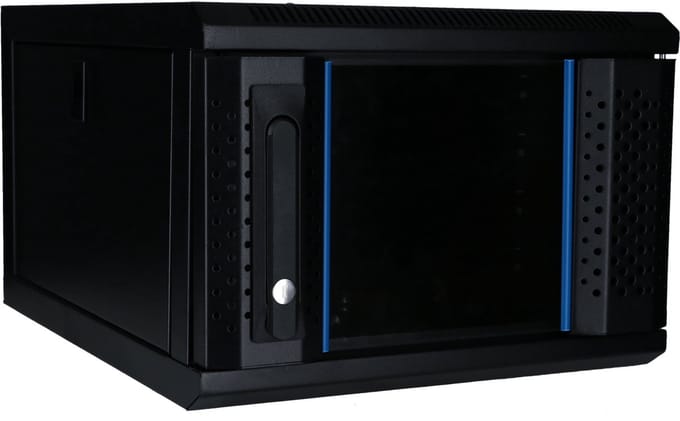DSIT 10 inch 4U serverkast met glazen deur 370x450x264mm (BxDxH) - serverbehuizing - serverrack