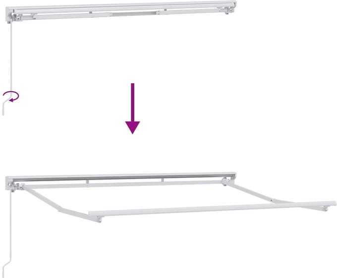 vidaXL - Uitschuifbare - luifel - Taupe - 3,5 - x - 2 - m - Polyester - en - Aluminium
