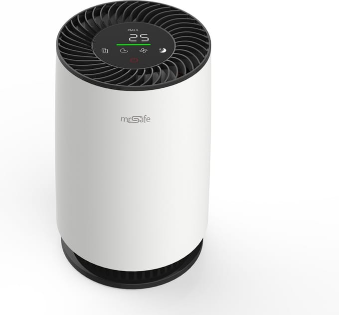 mr Safe Luchtreiniger met 2-in-1 filterbescherming voor ruimtes van gemiddelde grootte (AP-200)