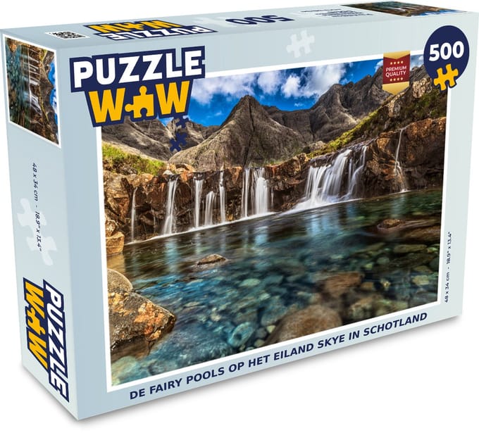Puzzel De Fairy Pools op het eiland Skye in Schotland - Legpuzzel - Puzzel 500 stukjes