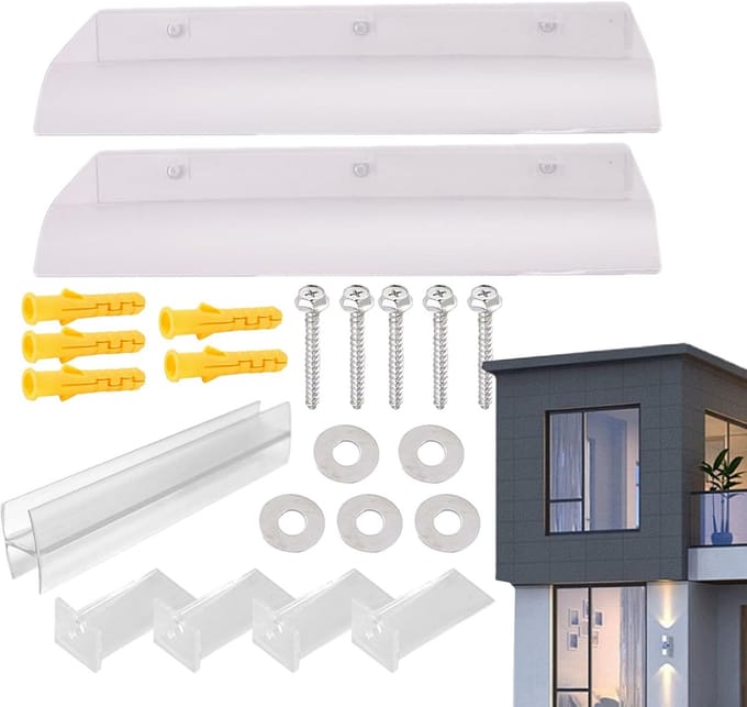 Terras Raamafdekking - Luifel Deur - Bescherming Buiten - Hittebestendig UV-Coating - 40 x 100 cm - Transparant