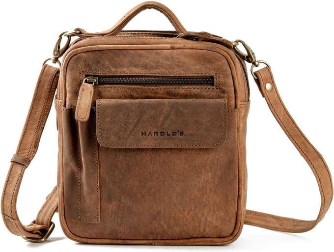 HAROLD'S Leren Schoudertas Antic Shoulder Bag Nature Bruine