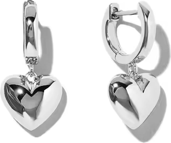 Oorbellen hart zilver