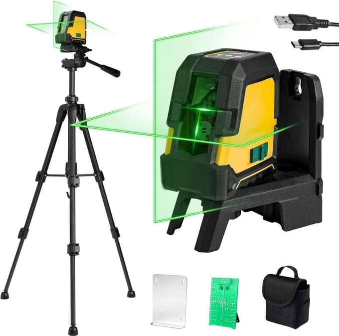 CLGP® Kruislijnlaser met Statief - Bouwlaser - Lijnlaser Zelfnivellerend