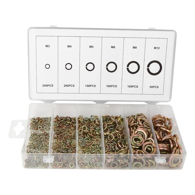800 stuks veerring staal elastische ring bevestigingsmiddelen hardware accessoires met opbergdoos