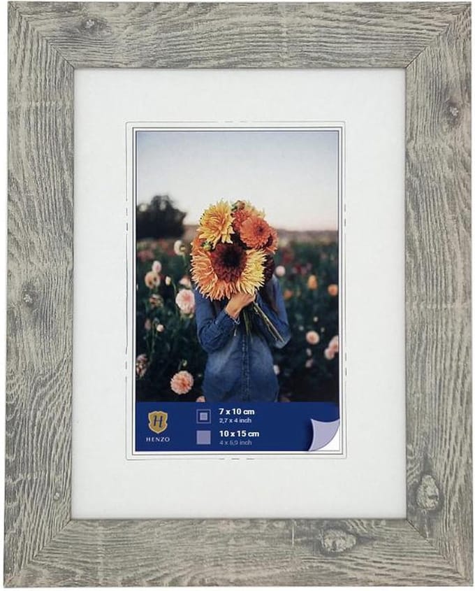 Fotolijst - Henzo - Dahlia - Fotomaat 10x15 cm - Grijs