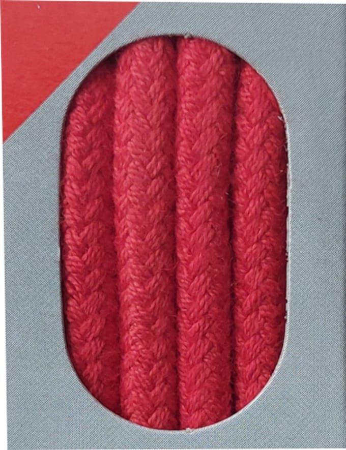 Bob Veter - Rood - Extra Dik Rond - Lengte 120 cm - Dikte 5 mm - Schoenveter