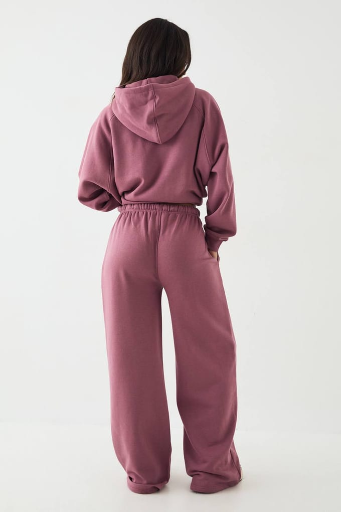 Dames DSGN Studio Script Geborduurd Rechte Pijp Jogger | Roos | Maat: Small