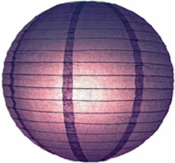 5 x Lampion paars 75 cm