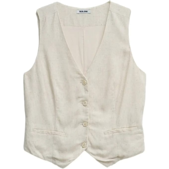 Linnen gilet voor dames Salsa Jeans