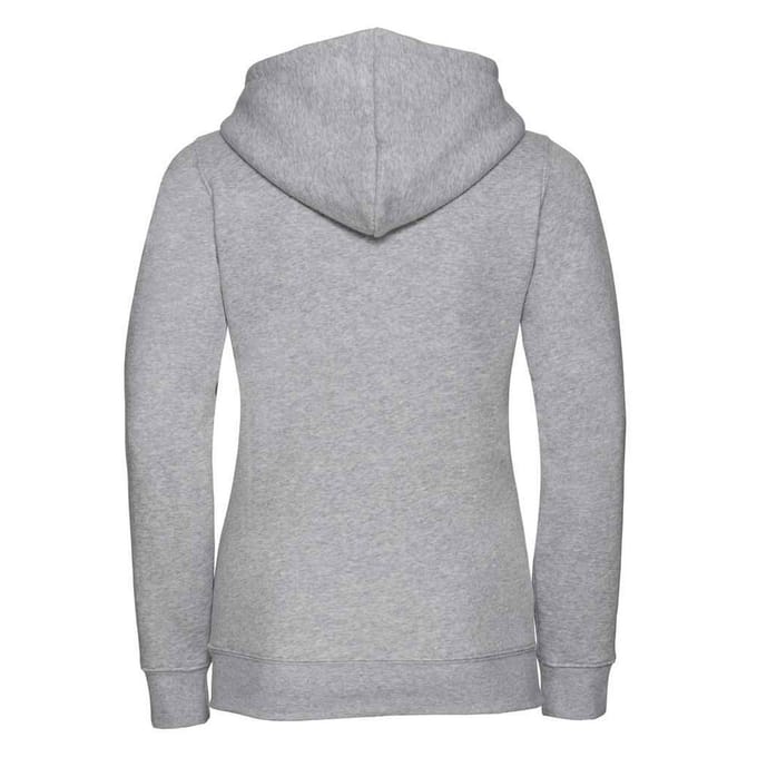 Russell Dames/Dames Authentic Full Zip Hoodie (Licht Oxford)