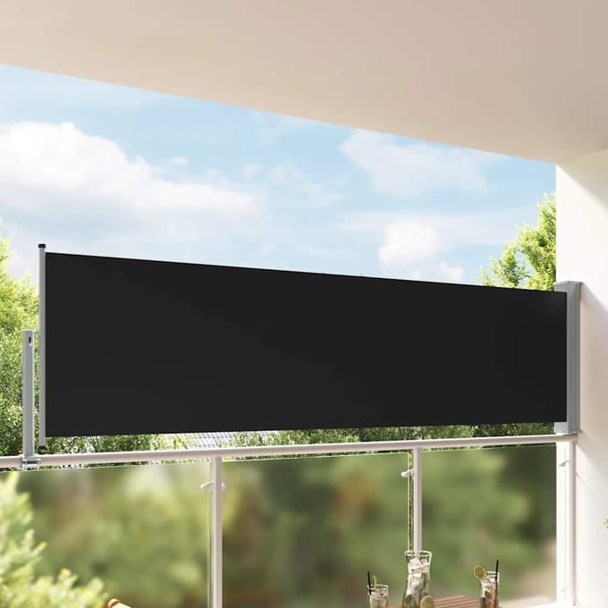 vidaXL - Tuinscherm - uittrekbaar - 100x300 - cm - zwart