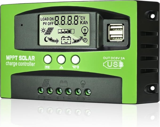 MPPT Solar Laadregelaar 60A voor 12V/24V Accu's met LCD Scherm en USB