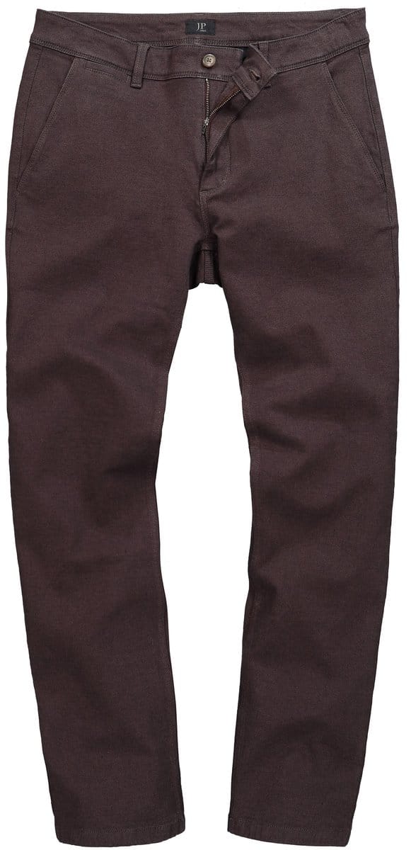 JP 1880 - Heren - Chinobroek FLEXNAMIC® wollen look Regular Fit - Mahoniebruin - Maat 58