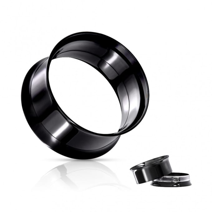 Screw-fit tunnel 3 mm - zwart - LMPiercings