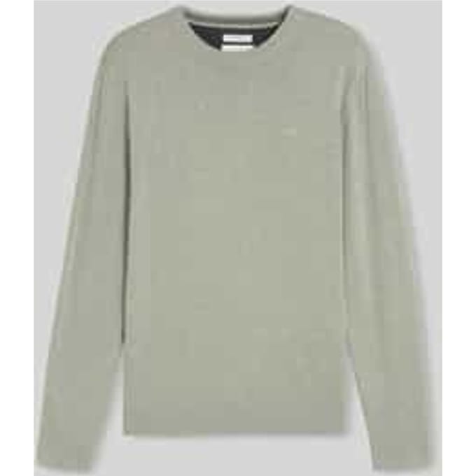 Tom Tailor - Basic gebreide trui van katoen - Maat XL - iron mint melange