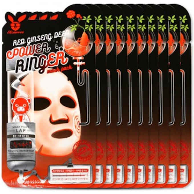 Elizavecca - Red Ginseng Deep Power Ringer Mask Pack - 10stuk