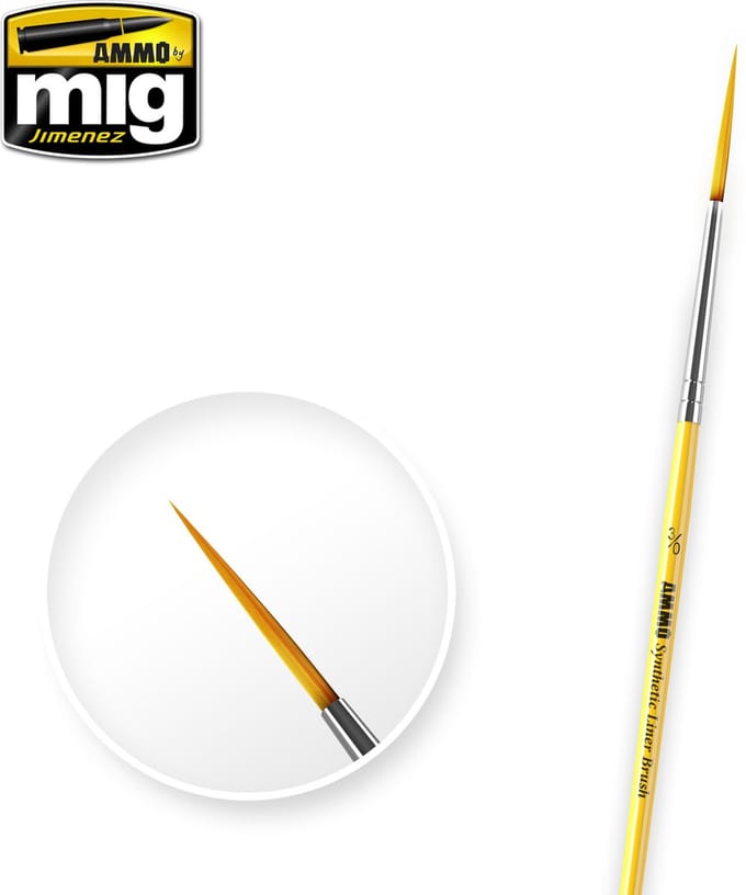 AMMO by Mig Jimenez Hobbypenseel - MIG 8590 3/0 Synthetic Liner Brush Penseel
