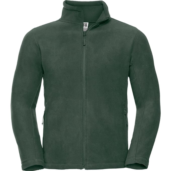 Russell Heren Full Zip Outdoor Fleece Jacket (Fles groen)