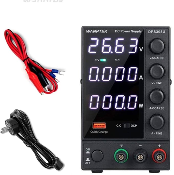 Digitale DC Labvoeding 0–30 V / 0–5 A met USB‑Sneloplader DPS305U - laboratorium voeding