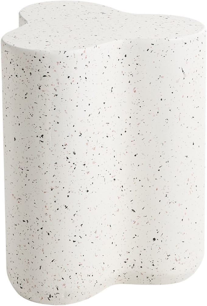 TELLARO - Bijzettafel - Wit/Terrazzo effect - Magnesiumoxide