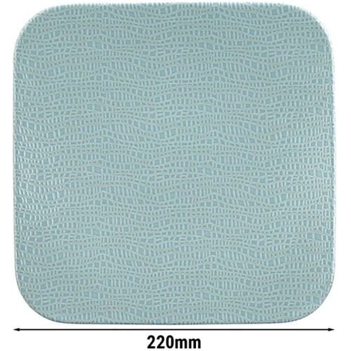 (6 stuks) SELTMANN WEIDEN Coup bord - plat vierkant - 220x220mm - Turquoise Blauw