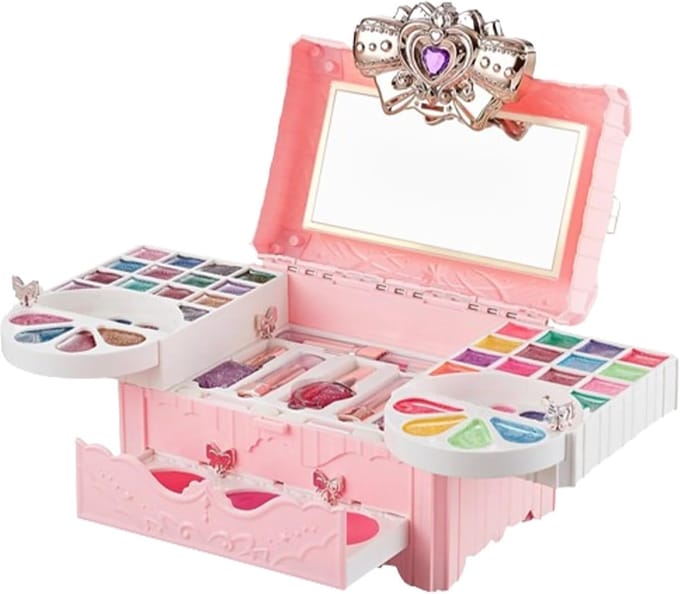 Kindermake-up Koffer - Speel Make-up Set - Doen Alsof Spel - Inclusief Opbergkoffer - 18 x 17 x 14 cm