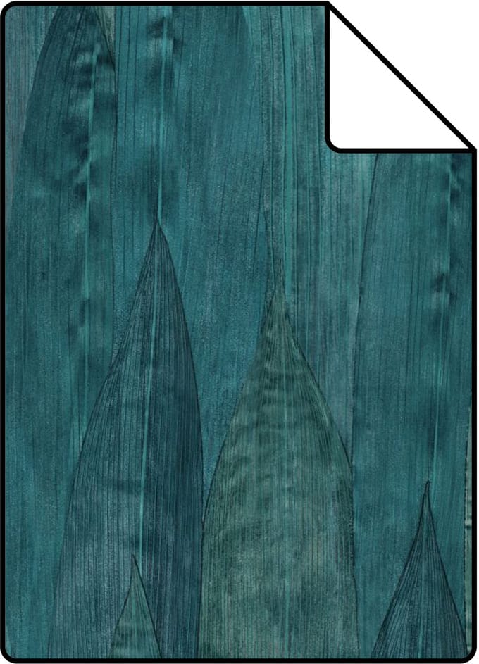 Proefstaal Origin Wallcoverings behang bladeren zeegroen - 26,5 x 21 cm - 347368-S