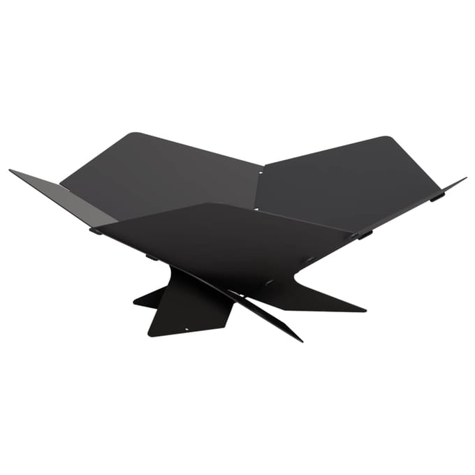vidaXL - Vuurkorf - Zwart - 53 - x - 53 - x - 18,5 - cm - Staal
